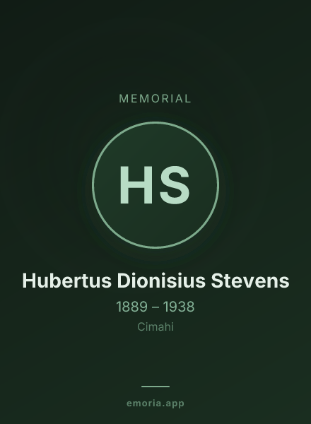 Memorial portrait of Hubertus Dionisius Stevens