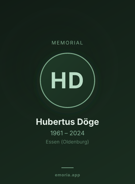 Memorial portrait of Hubertus Döge