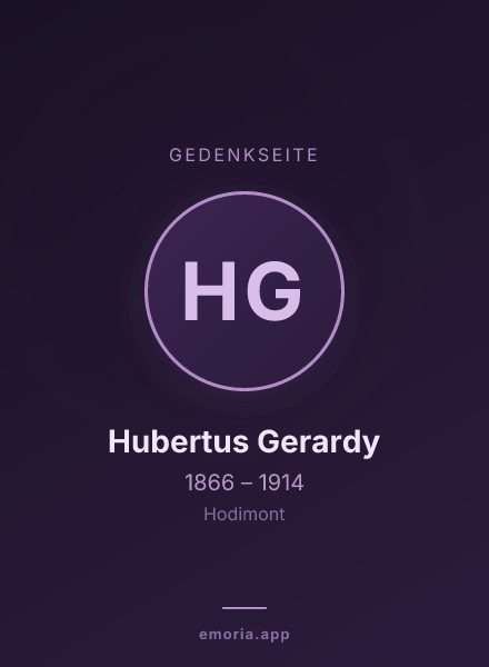 Gedenkportrait von Hubertus Gerardy