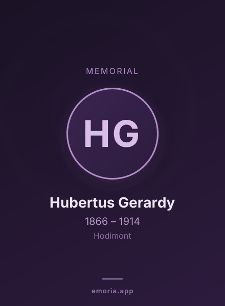 Memorial portrait of Hubertus Gerardy