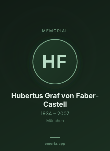 Memorial portrait of Hubertus Graf von Faber-Castell