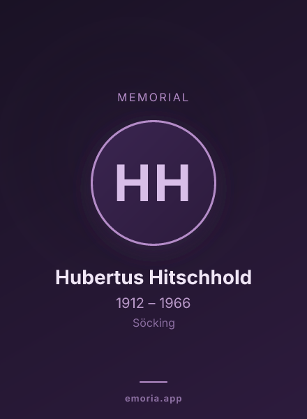 Memorial portrait of Hubertus Hitschhold