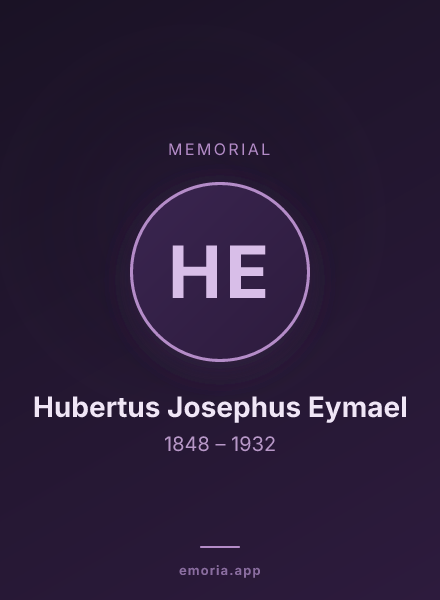 Memorial portrait of Hubertus Josephus Eymael
