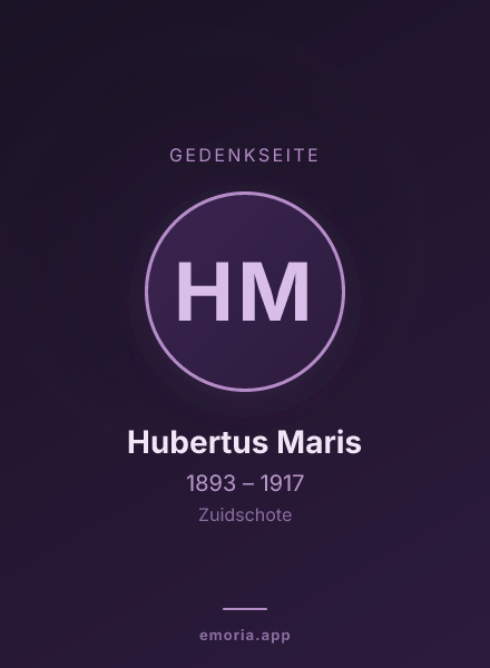 Gedenkportrait von Hubertus Maris