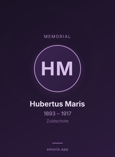 Memorial portrait of Hubertus Maris