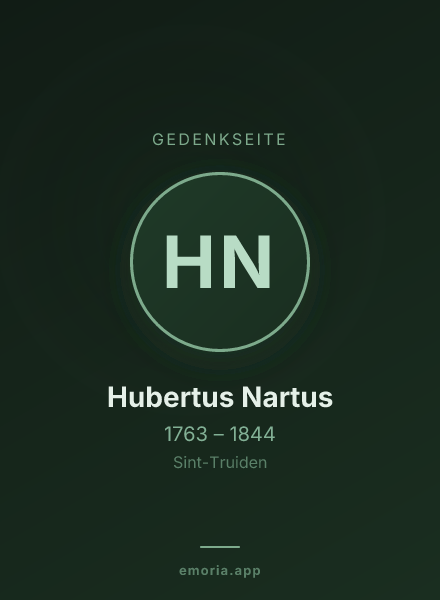 Gedenkportrait von Hubertus Nartus