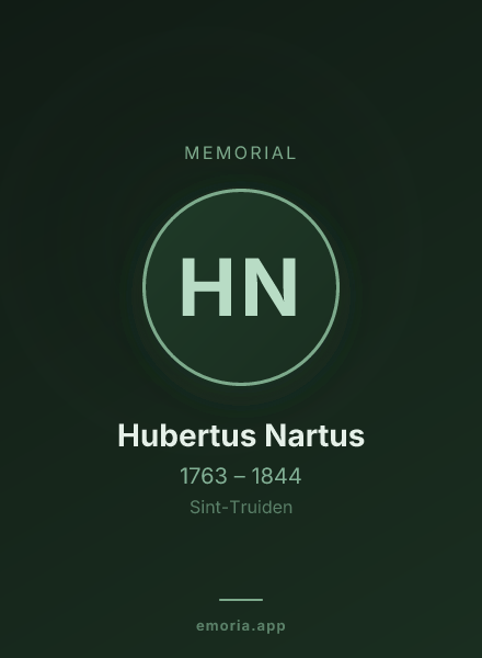 Memorial portrait of Hubertus Nartus