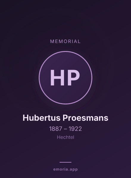 Memorial portrait of Hubertus Proesmans
