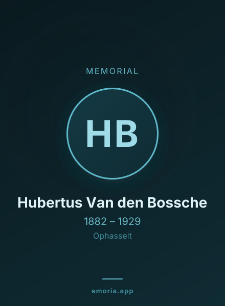 Memorial portrait of Hubertus Van den Bossche