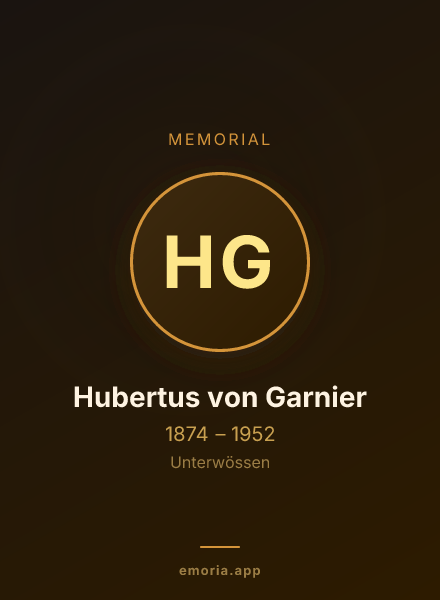 Memorial portrait of Hubertus von Garnier