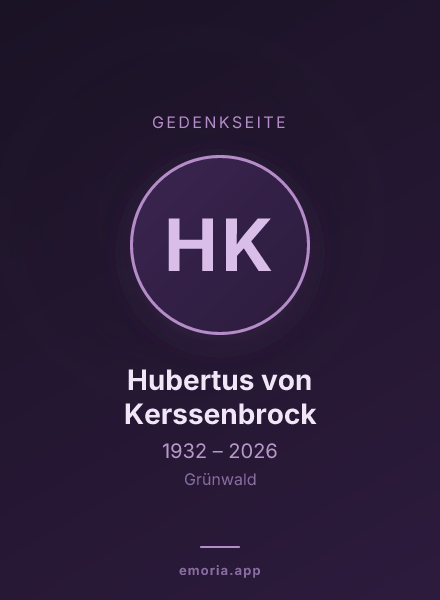 Gedenkportrait von Hubertus von Kerssenbrock