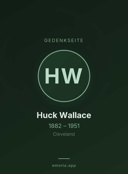 Gedenkportrait von Huck Wallace