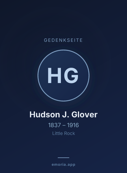 Gedenkportrait von Hudson J. Glover