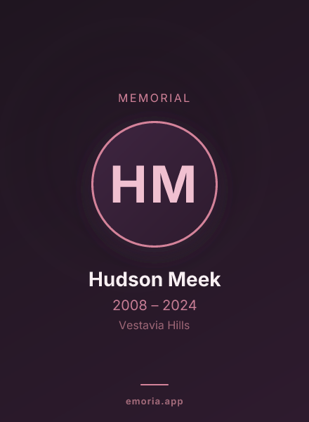 Memorial portrait of Hudson Meek