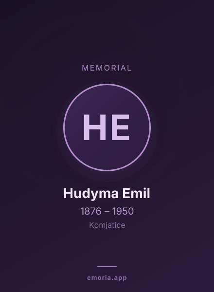 Memorial portrait of Hudyma Emil