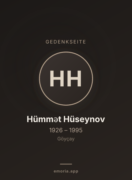 Gedenkportrait von Hümmət Hüseynov