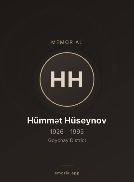 Memorial portrait of Hümmət Hüseynov