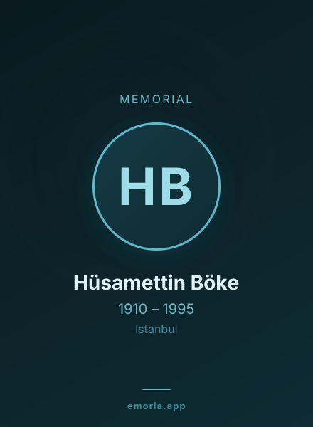 Memorial portrait of Hüsamettin Böke
