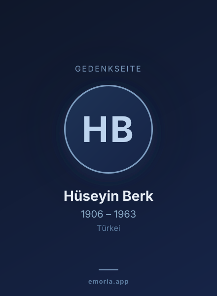 Gedenkportrait von Hüseyin Berk