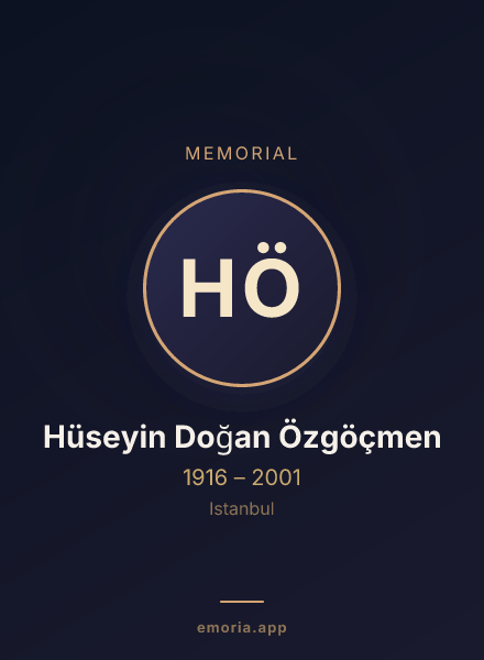 Memorial portrait of Hüseyin Doğan Özgöçmen