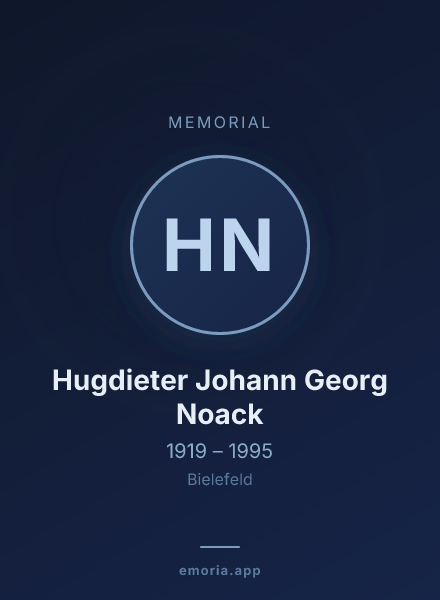 Memorial portrait of Hugdieter Johann Georg Noack