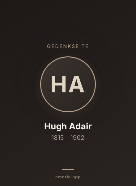 Gedenkportrait von Hugh Adair