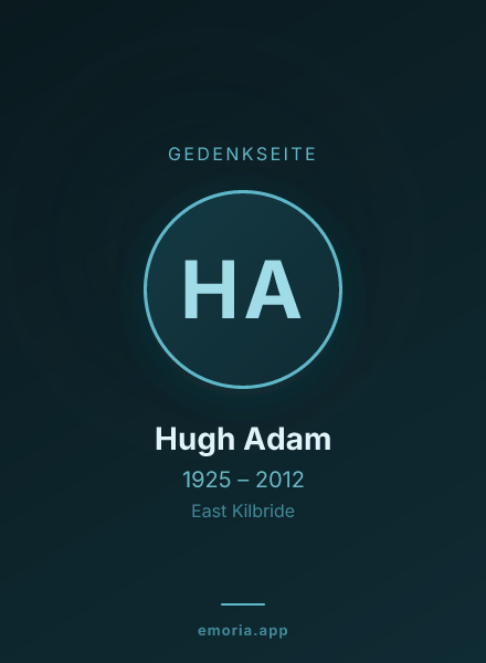 Gedenkportrait von Hugh Adam