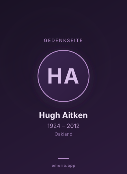 Gedenkportrait von Hugh Aitken