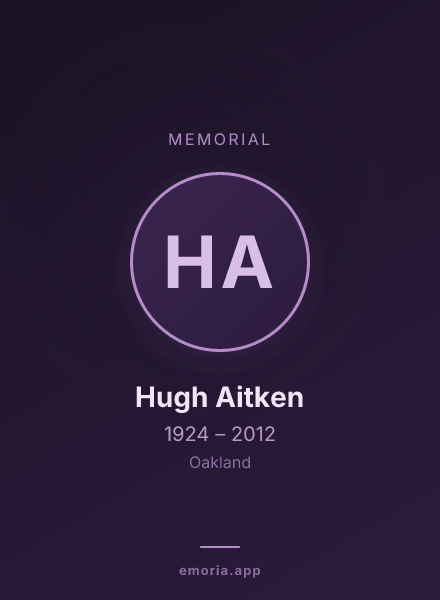 Memorial portrait of Hugh Aitken