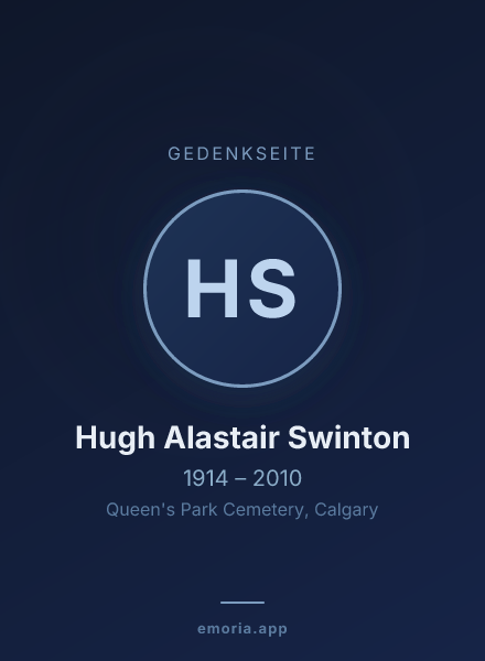 Gedenkportrait von Hugh Alastair Swinton