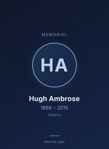 Memorial portrait of Hugh Ambrose