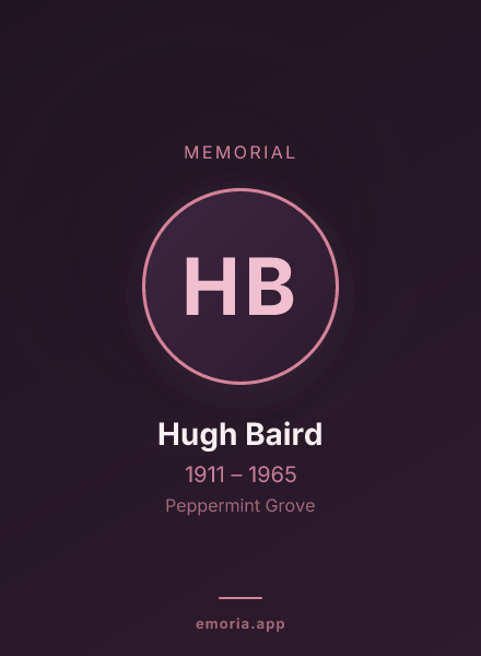Memorial portrait of Hugh Baird