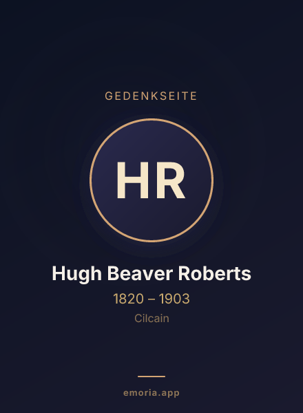 Gedenkportrait von Hugh Beaver Roberts