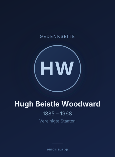 Gedenkportrait von Hugh Beistle Woodward