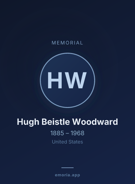 Memorial portrait of Hugh Beistle Woodward