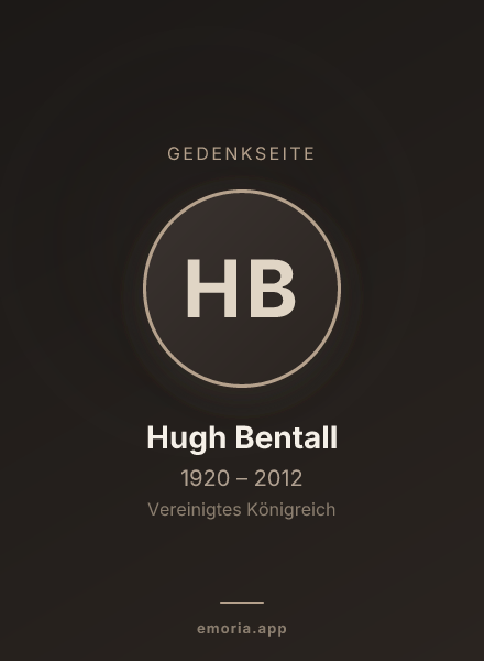 Gedenkportrait von Hugh Bentall