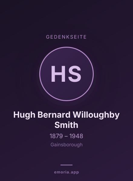 Gedenkportrait von Hugh Bernard Willoughby Smith
