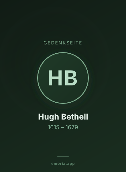 Gedenkportrait von Hugh Bethell