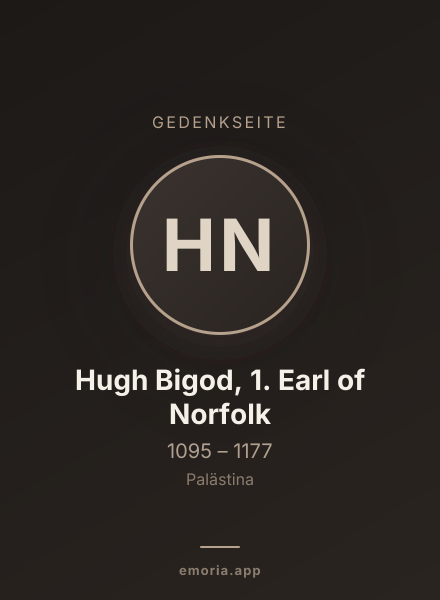 Gedenkportrait von Hugh Bigod, 1. Earl of Norfolk