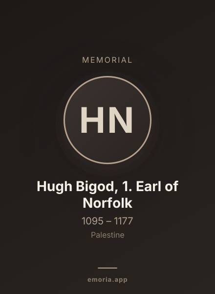 Memorial portrait of Hugh Bigod, 1. Earl of Norfolk