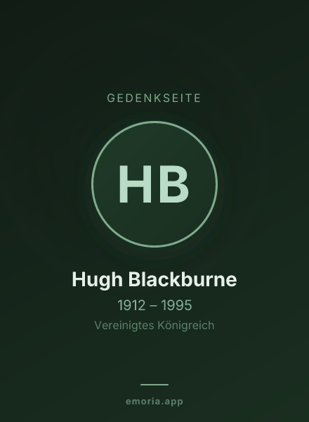 Gedenkportrait von Hugh Blackburne