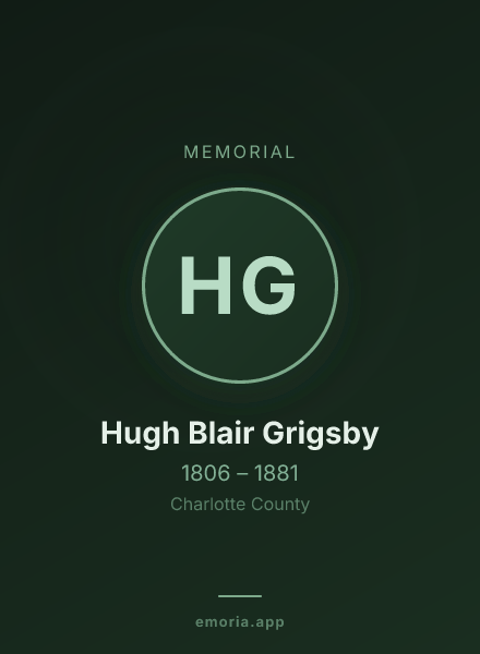 Memorial portrait of Hugh Blair Grigsby