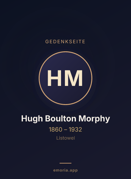 Gedenkportrait von Hugh Boulton Morphy