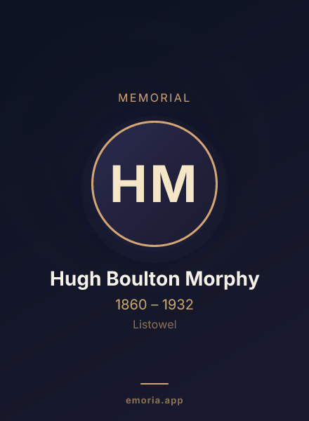 Memorial portrait of Hugh Boulton Morphy