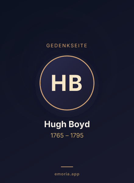 Gedenkportrait von Hugh Boyd