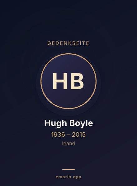 Gedenkportrait von Hugh Boyle