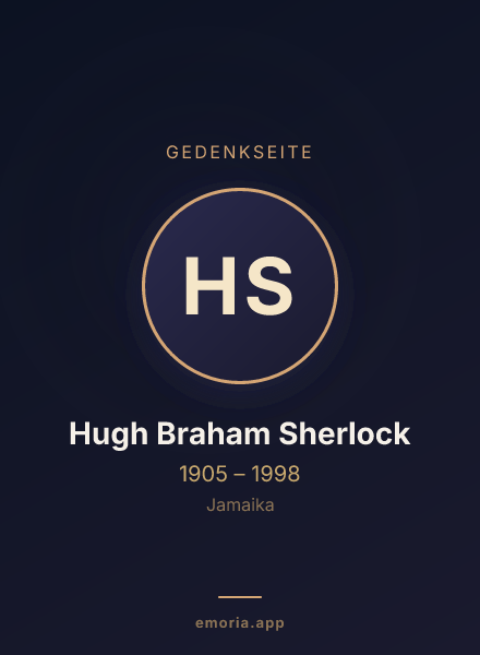 Gedenkportrait von Hugh Braham Sherlock