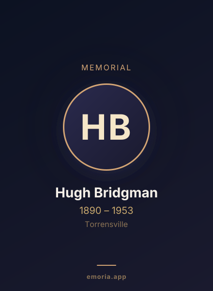 Memorial portrait of Hugh Bridgman