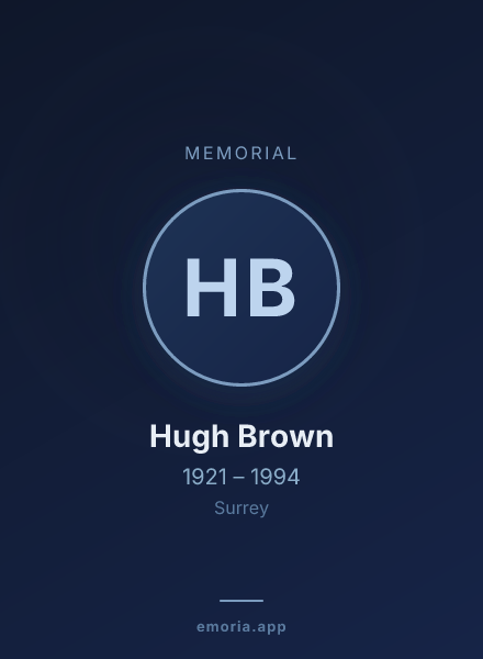 Memorial portrait of Hugh Brown