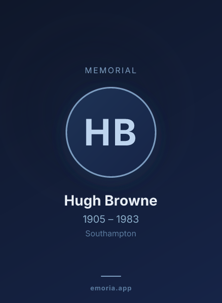 Memorial portrait of Hugh Browne
